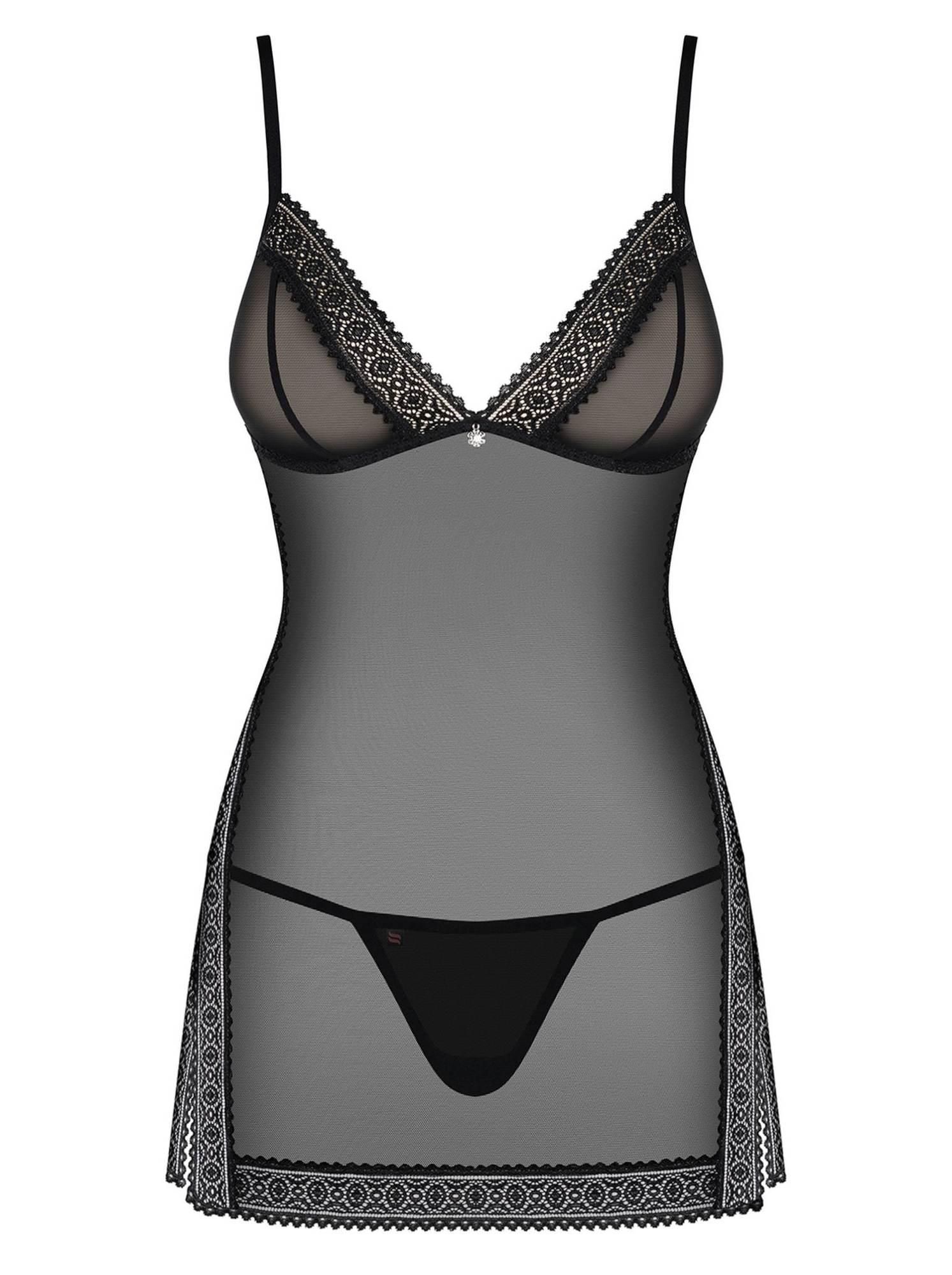 Комплект белья Obsessive 862-CHE-1, S/M (черный)