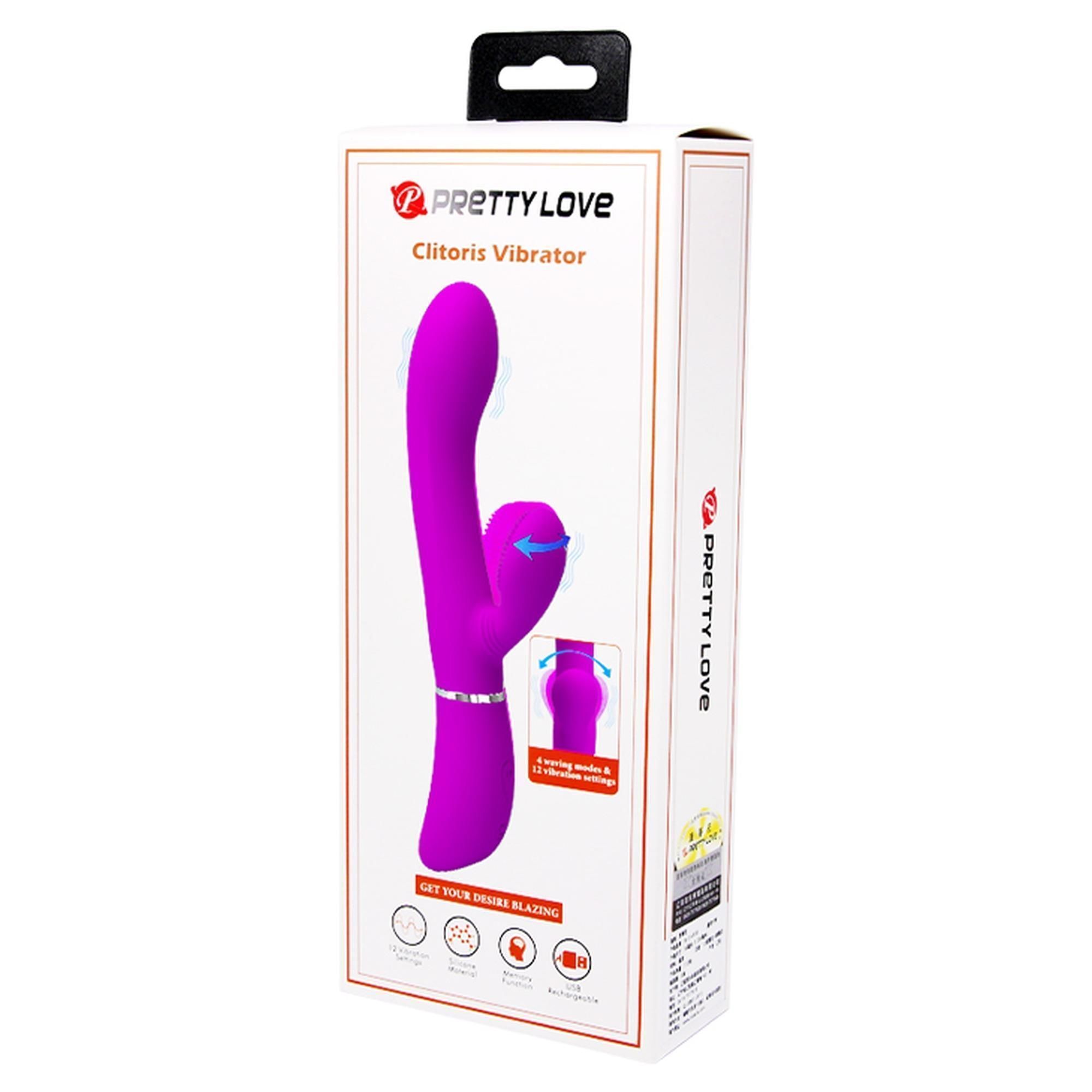 Вибратор-кролик Pretty Love Clitoris Vibrator, 20,8 см (фиолетовый)