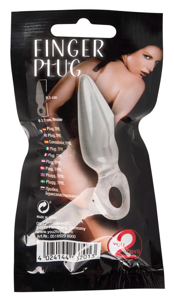 Korek analny Orion Finger Plug, 9.5 cm (czarny)