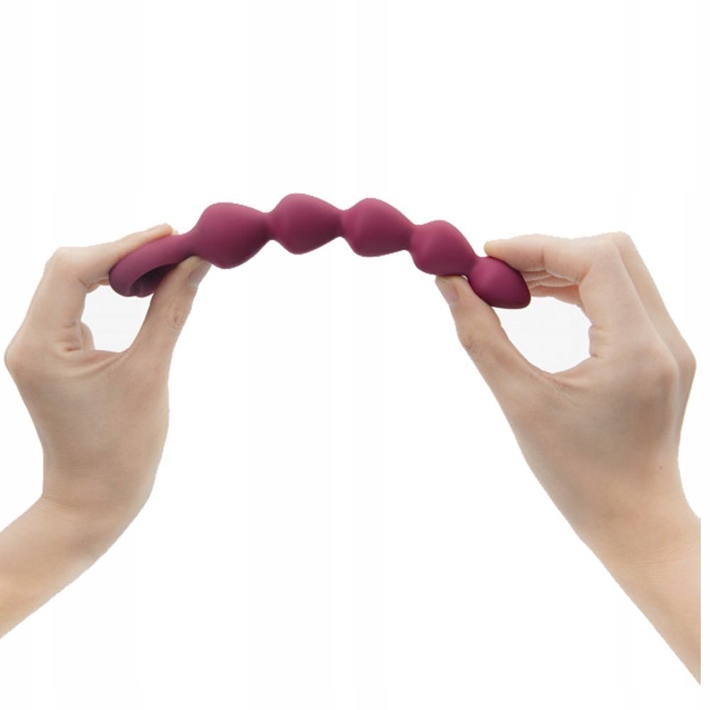 Анальний ланцюжок Love To Love Bing Bang M Plum Star, 18,5 см (бордовий)