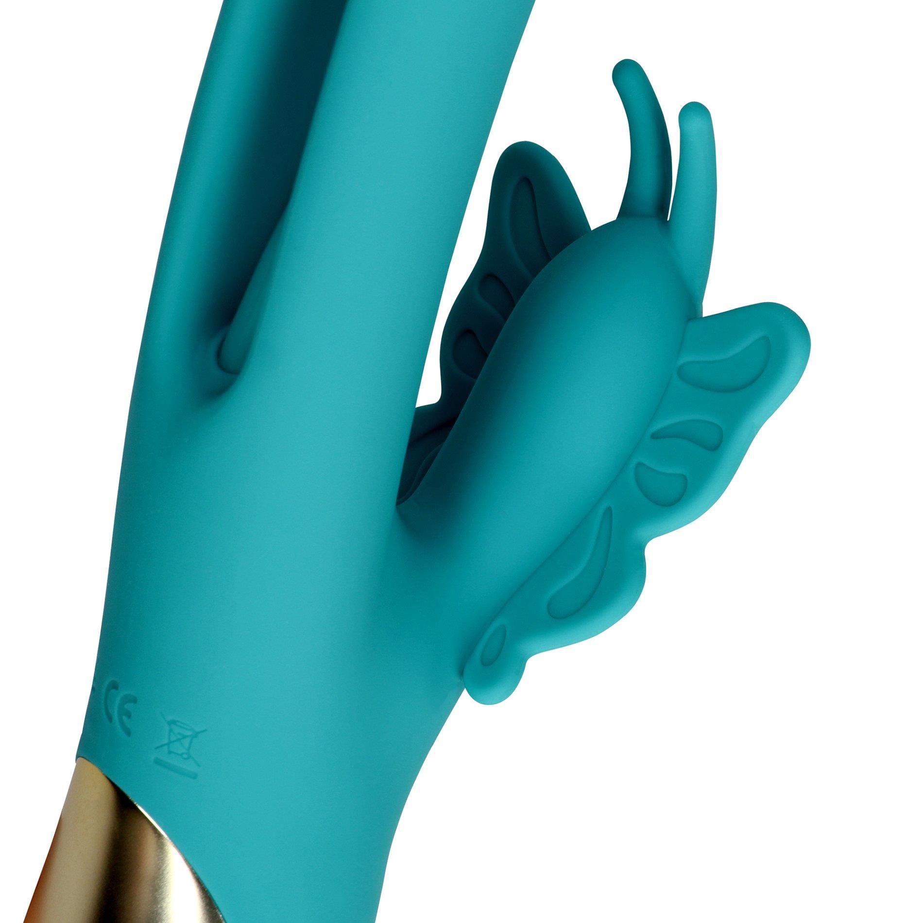 Вибратор Loveline Flapping G-Spot Butterfly, 25.7 см (бирюзовый)