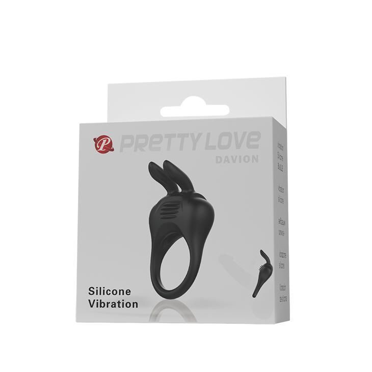 Эрекционное кольцо Pretty Love Davion Penis Ring, 7,4 см (черный)