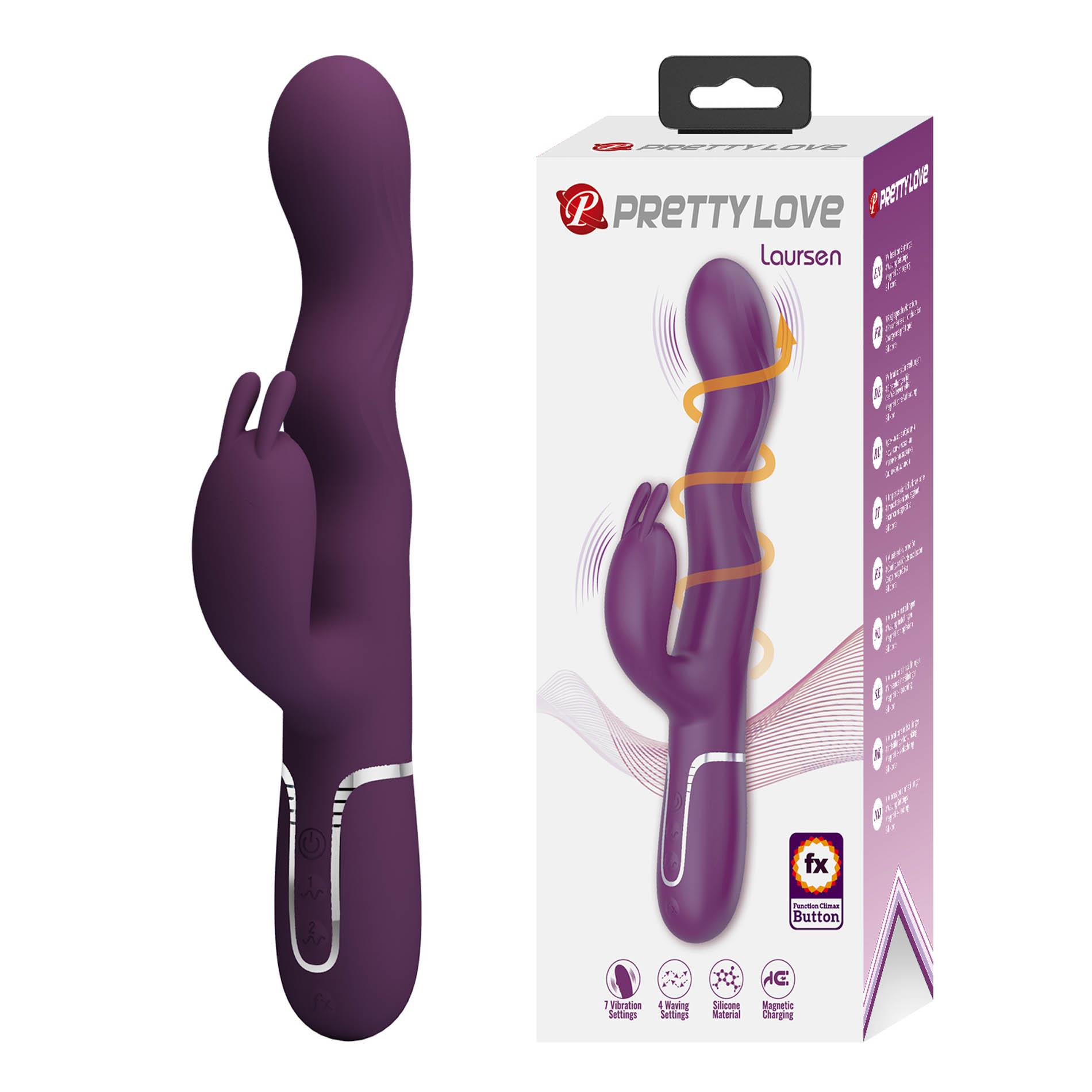 Вибратор-кролик Pretty Love Laursen, 24.9 см (фиолетовый)