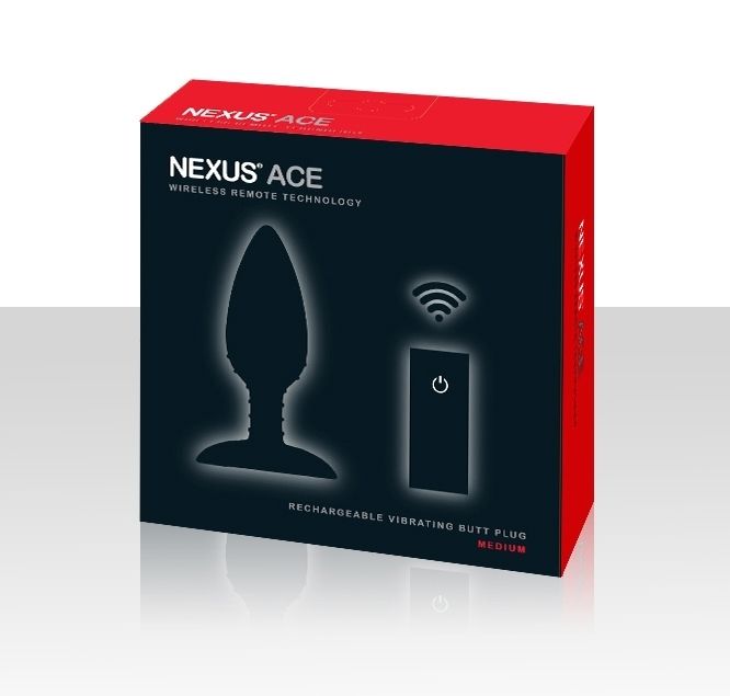 Korek analny Nexus Ace Medium, 10,5 cm (czarny)