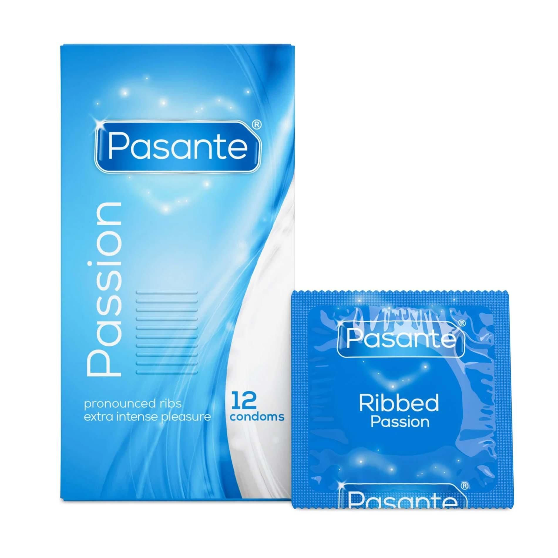 Презервативы Pasante Ribbed Passion, 12 шт