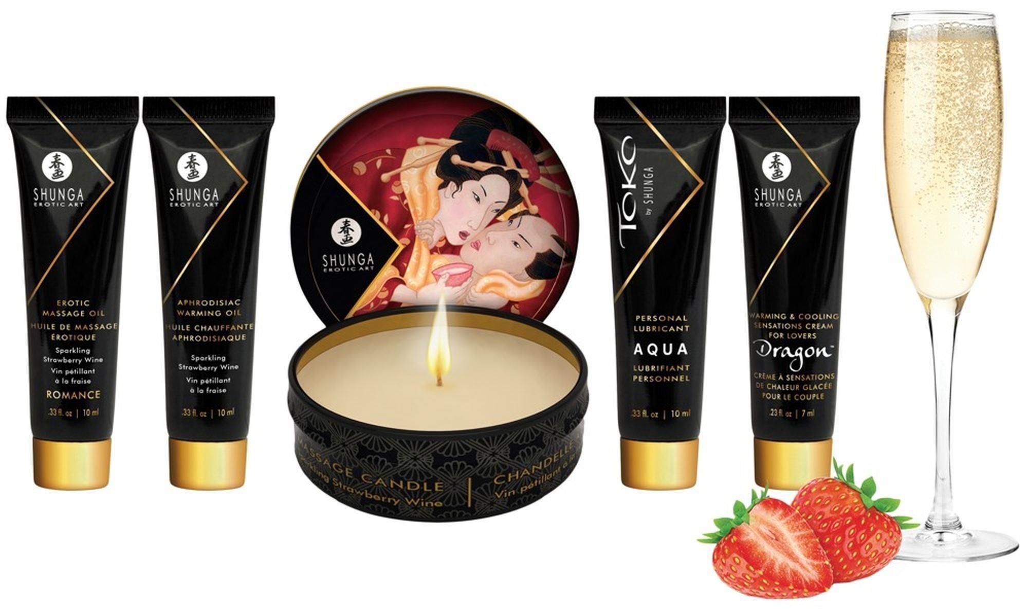 Набір інтимної косметики Shunga Geisha Secrets полуниця з шампанським
