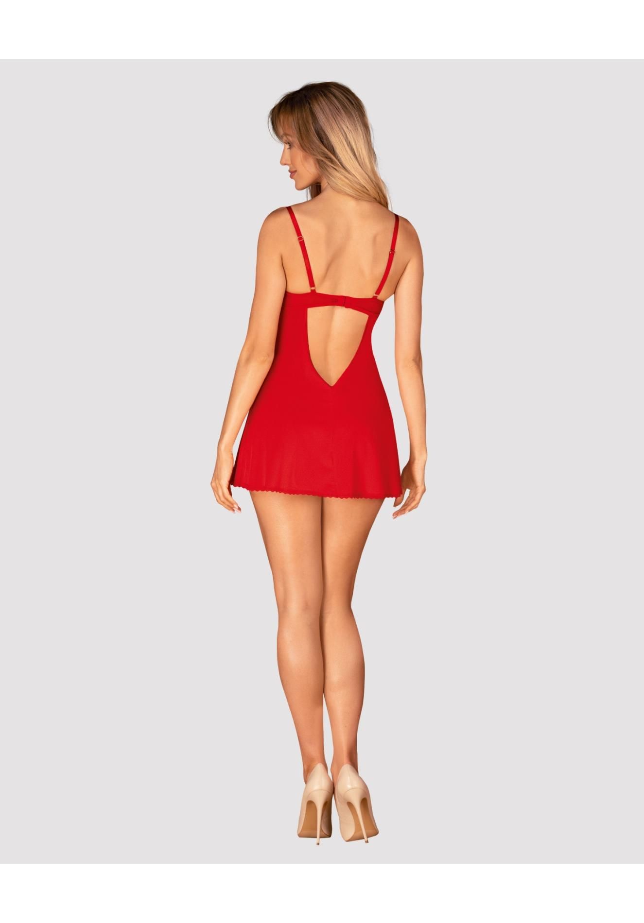 Эротический комплект белья Obsessive Ingridia, XL/2XL (красный)