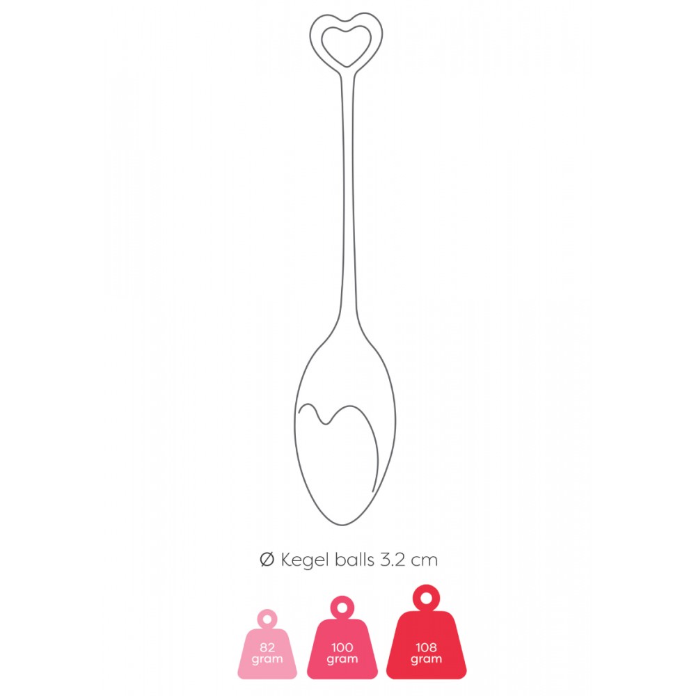 Mae B Pelvic Floor Exercise Trainer - Kulki gejszy, Różowy, 16 cm