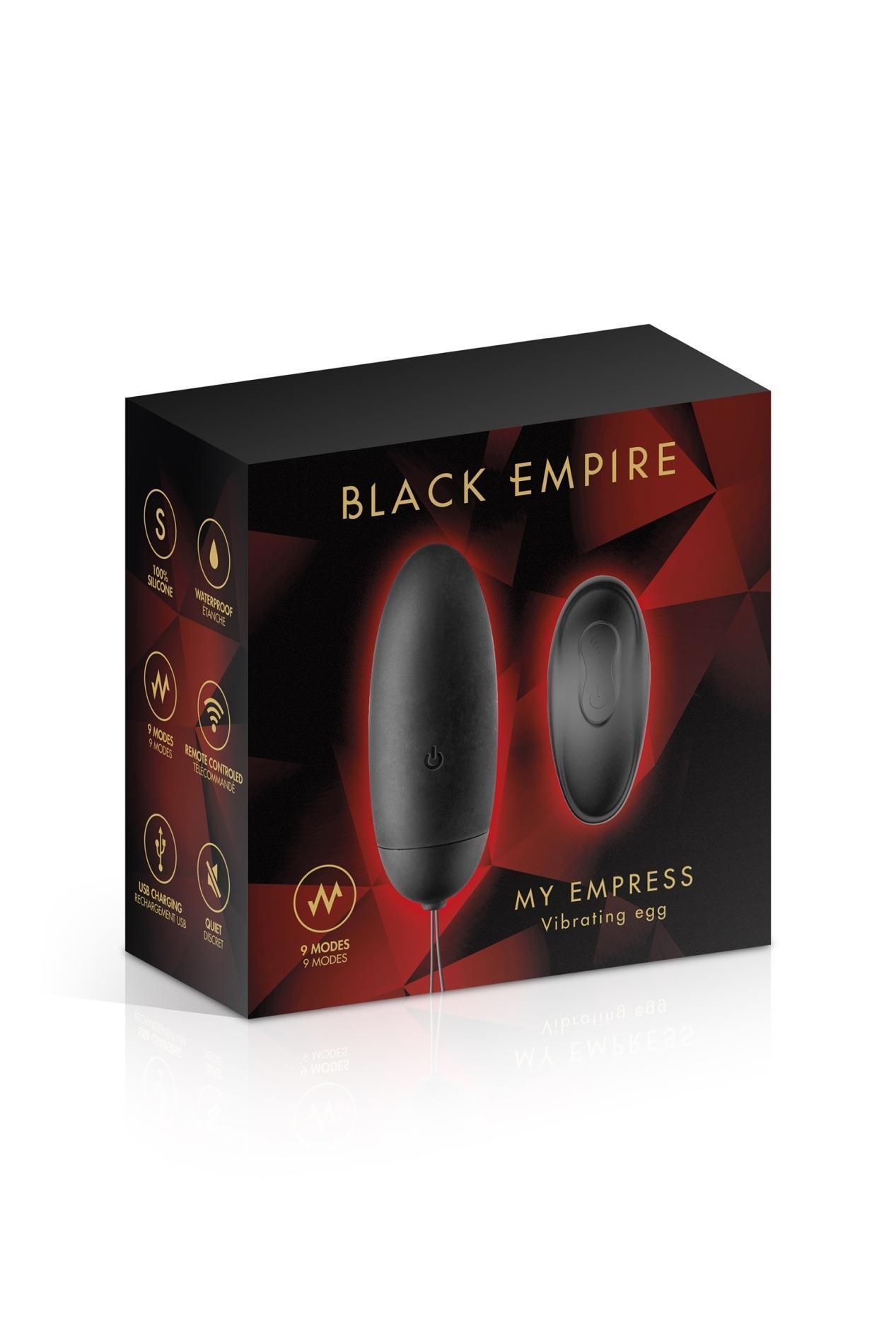 Виброяйцо Black Empire Egg My Empress, 8.7 см (черный)