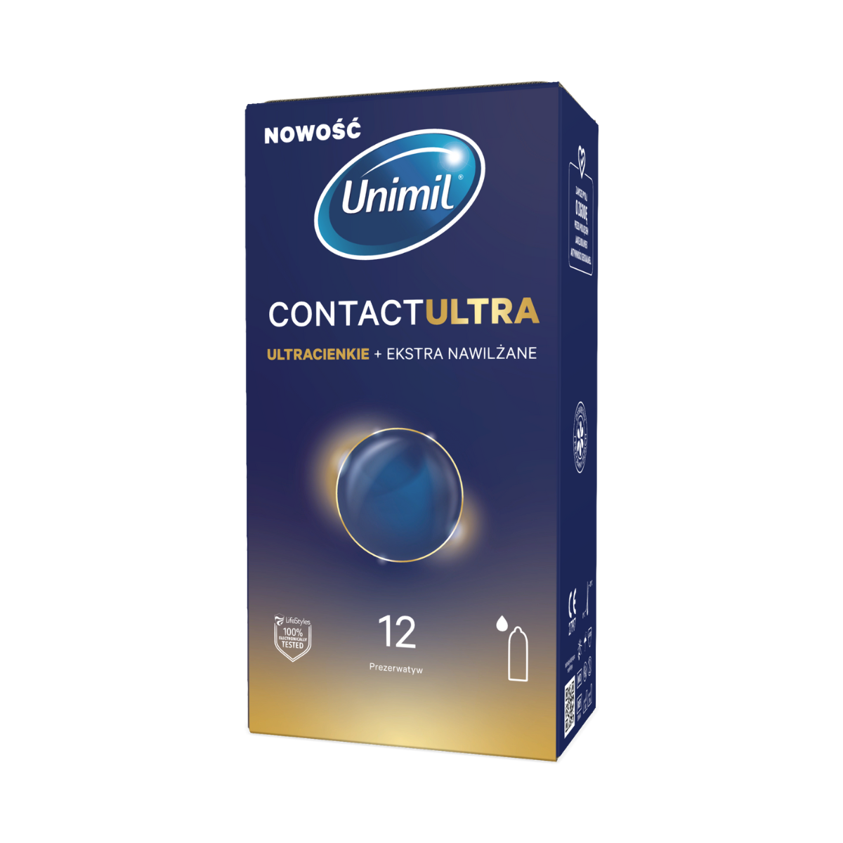 Unimil Contact Ultra - Prezerwatywy, Przezroczysty, 18 cm