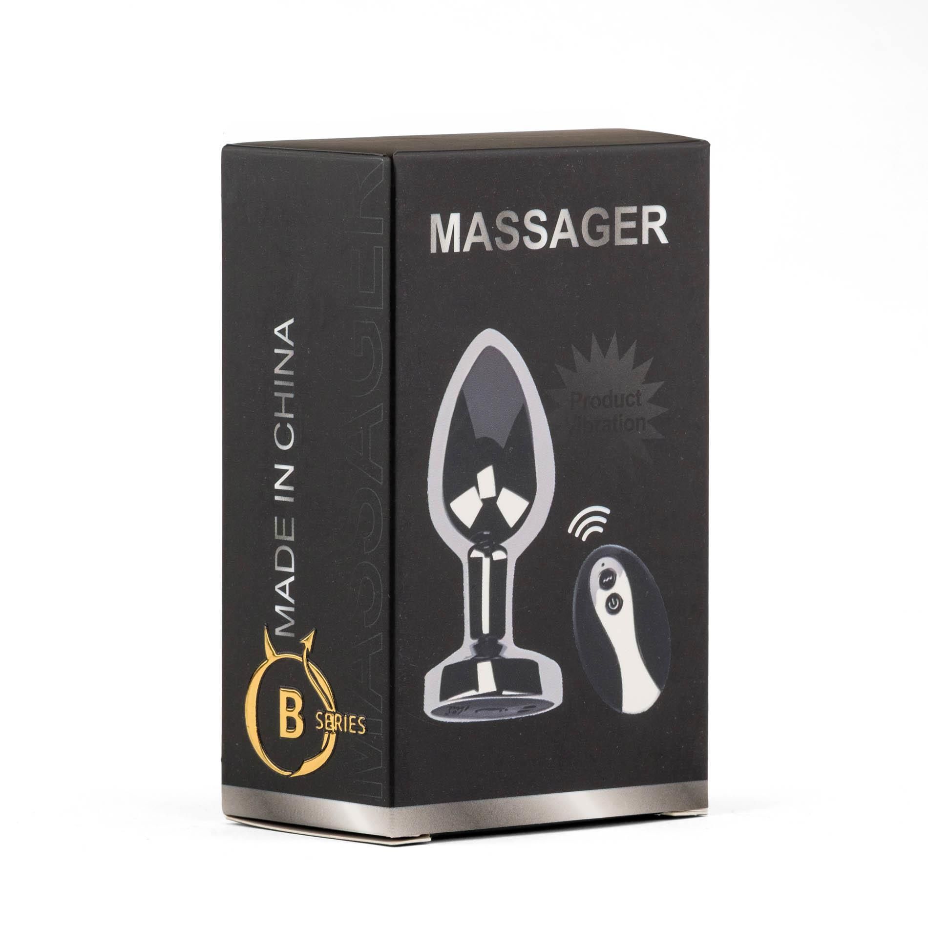 Анальная пробка B - Series HeavyFun Metal Butt Plug L, 8.9 см (серебристый)