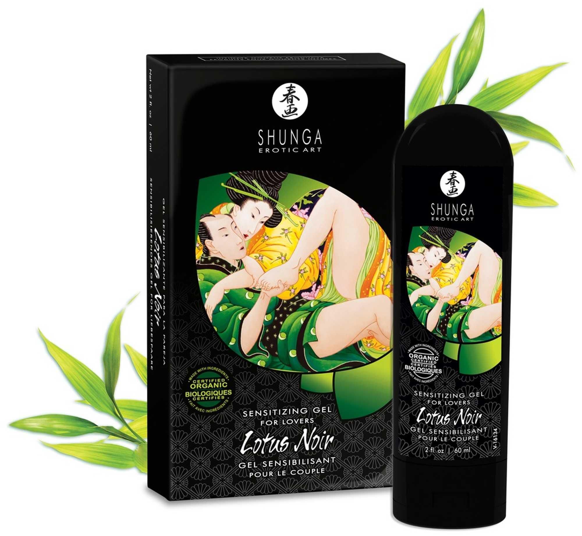 Возбуждающий гель унисекс Shunga Lotus Noir, 60 мл