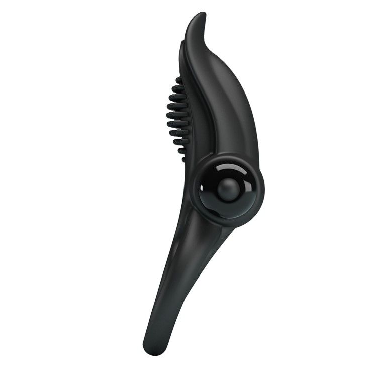 Эрекционное кольцо на пенис с вибрацией Pretty Love Vibro Penis Ring, 11,3 см (черный)
