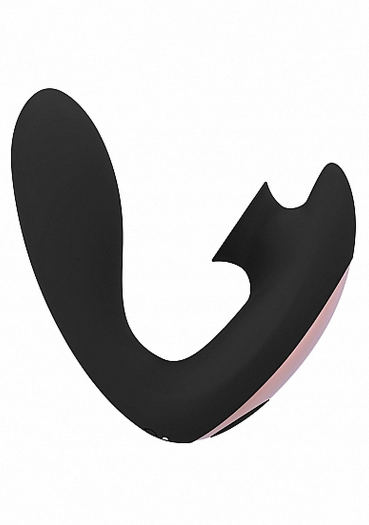 Вакуумний стимулятор клітора з вібрацією Desirable Bendable Air Pulse (чорний)