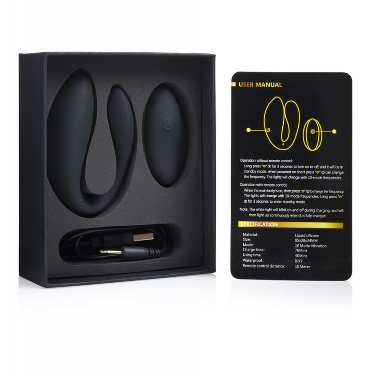 Вибратор для пары INTY Toys Switch, 8.5 см (черный)