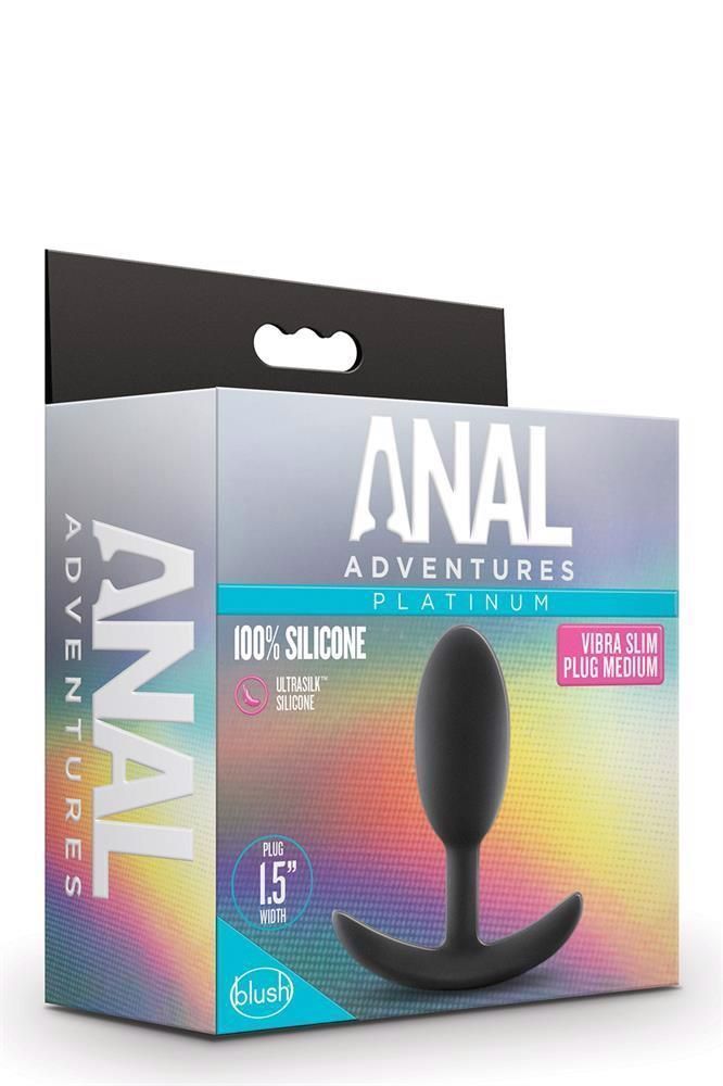 Analny korek Anal Adventures Platinum, 10,1 cm (czarny)