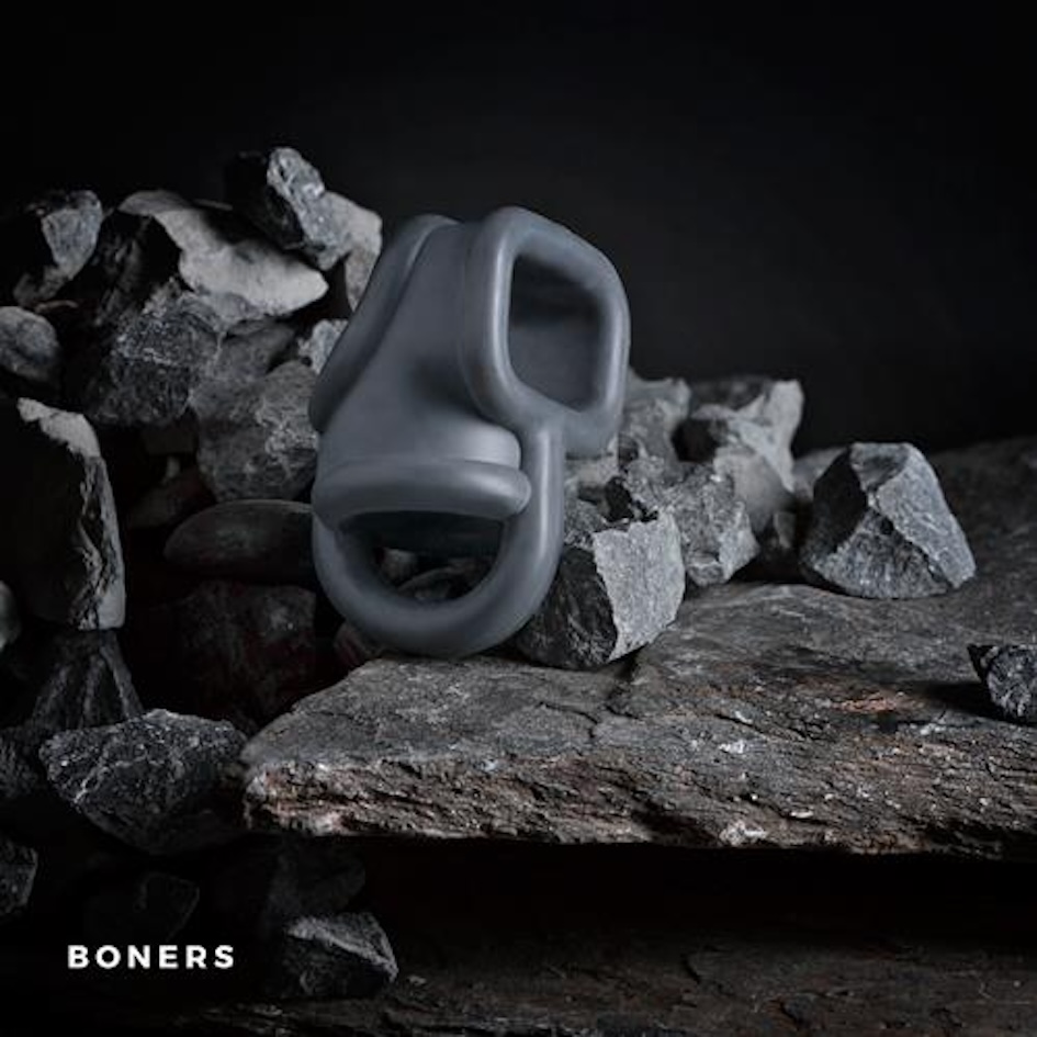 Эрекционное кольцо Boners Liquid Silicone Ball Splitter, 7 см (серый)