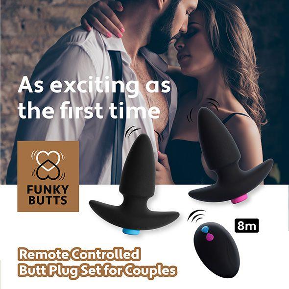 Набір анальних пробок FeelzToys FunkyButts, 12,5 см (чорний)