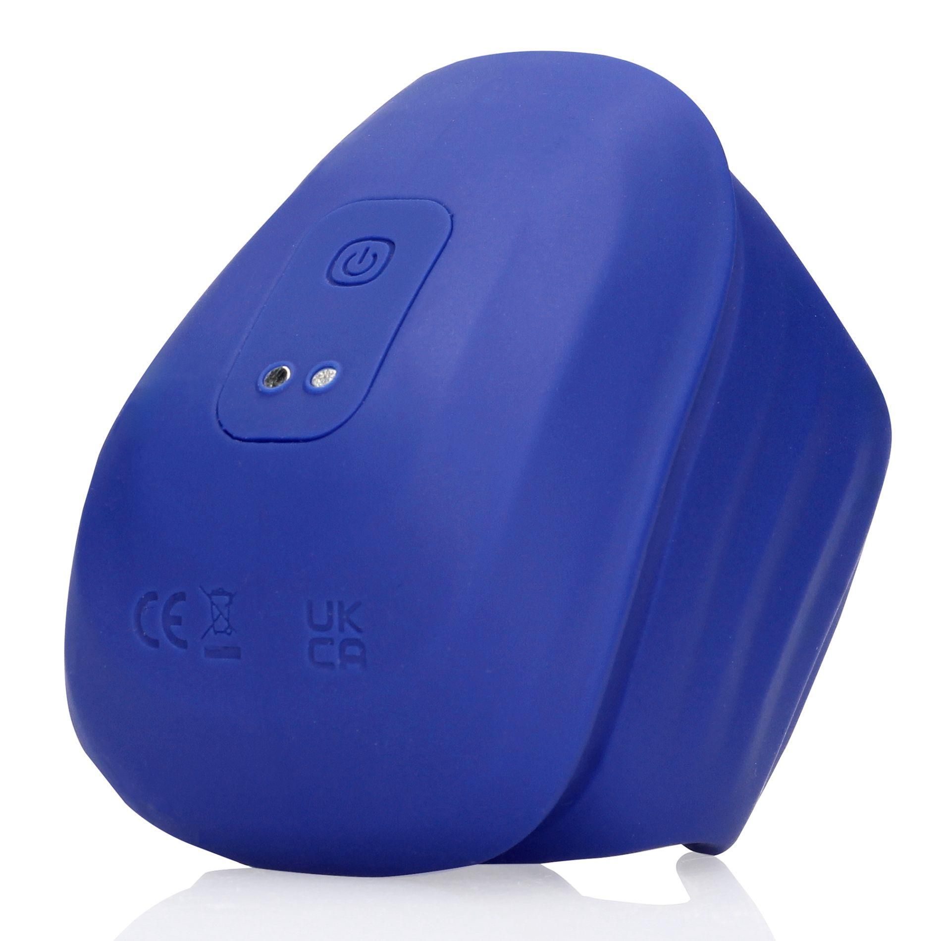 Мастурбатор с вибрацией Loveline Vibrating And Pulse Wave Stroker (синий)