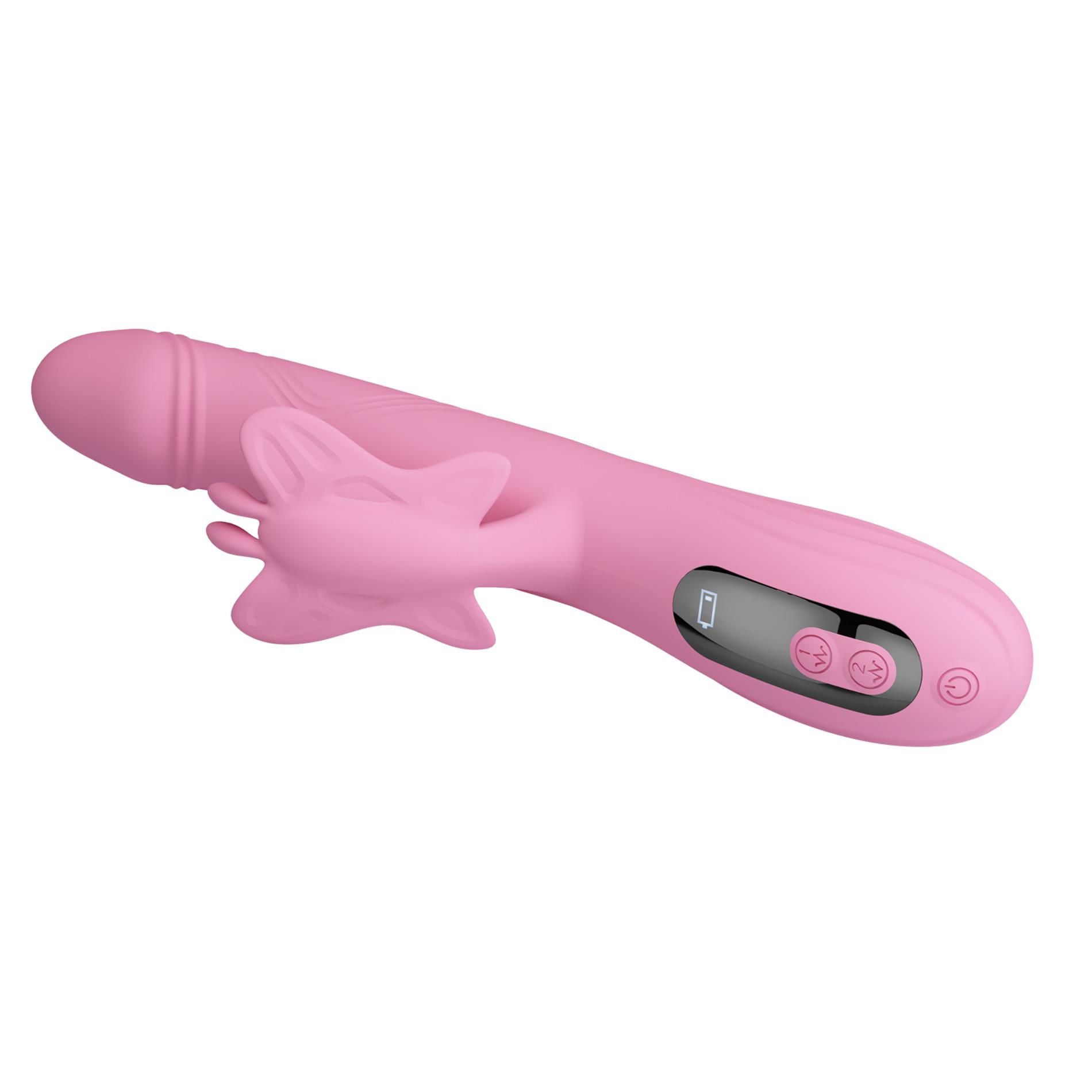 Вибратор-кролик Pretty Love Bella Pink, 24 см (розовый)