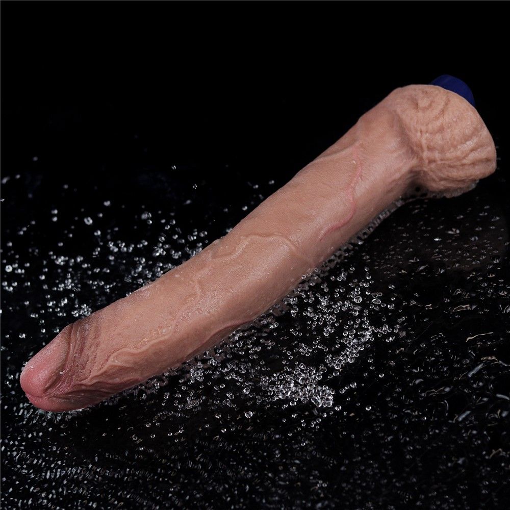 Реалистичный вибратор LoveToy Real Softee, 27 см (коричневый)