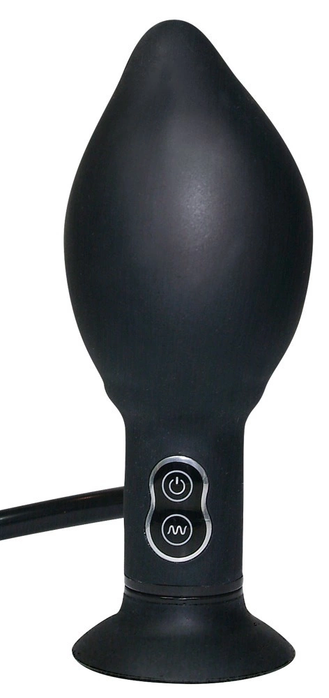 Korek analny True Black Vibrating Butt Plug, 17 cm (czarny)