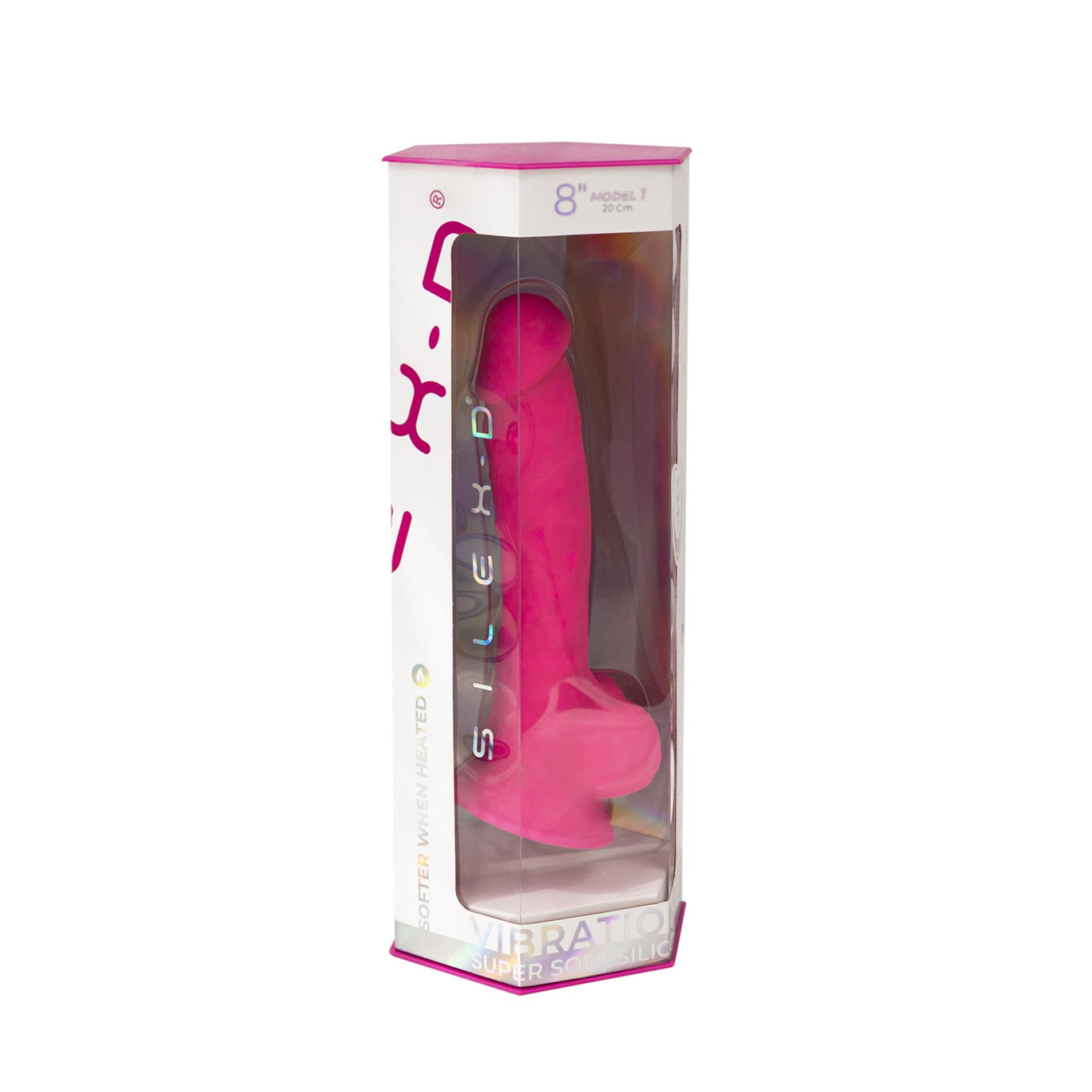 Вибратор Silexd Dildo Model 1 Size 8" LRS, 20 см (розовый)