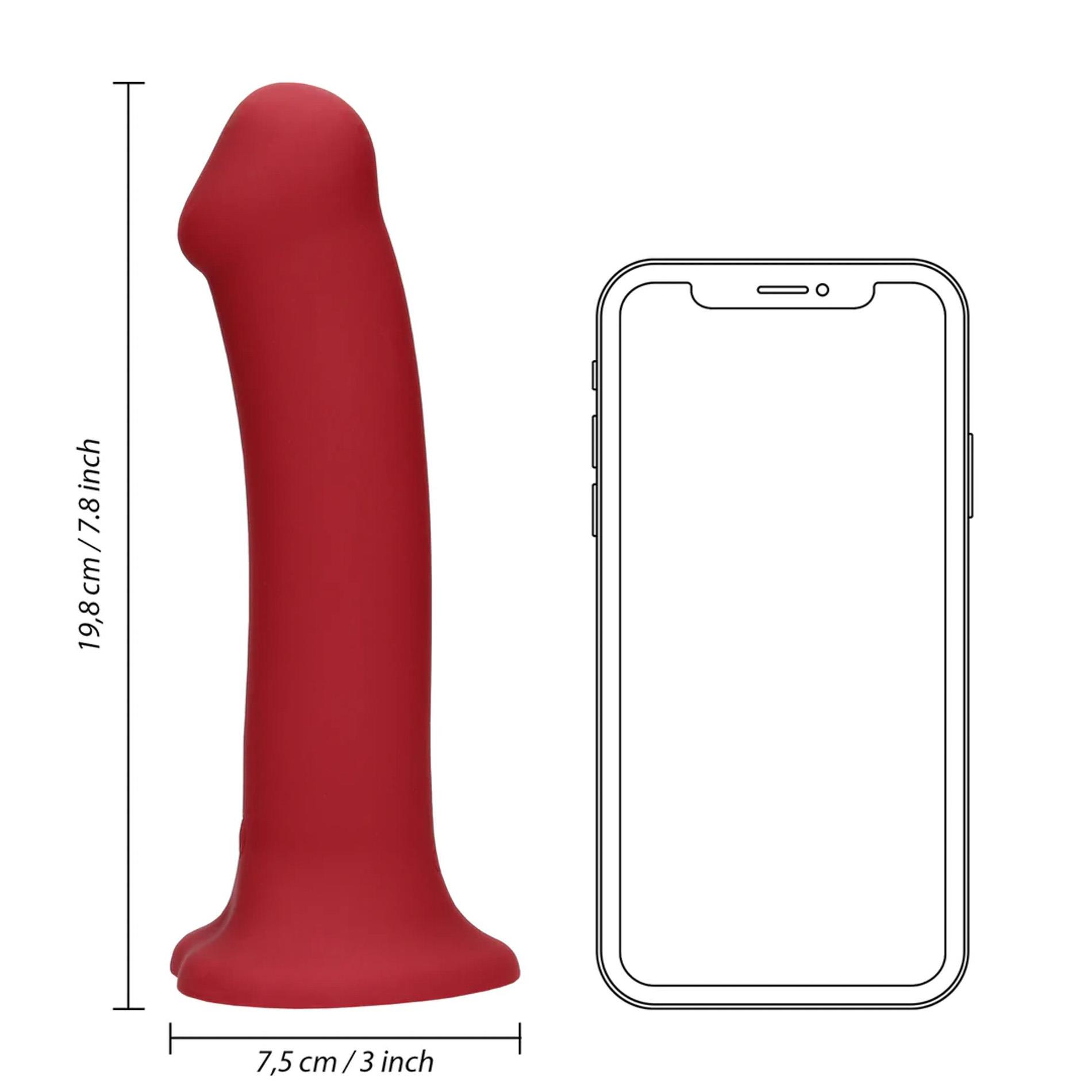 Фаллоимитатор Loveline Non-Phallic, 19.8 см (красный)