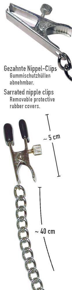 Зажимы для сосов на цепочке Busenkette gr.Abgreifklamm, 45 см (серебристый)