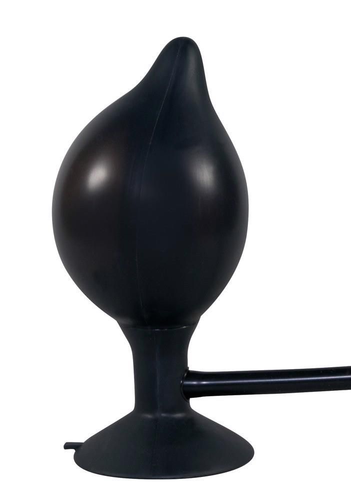 Анальна пробка True Black Inflatable Anal Plug, 15 см (чорний)