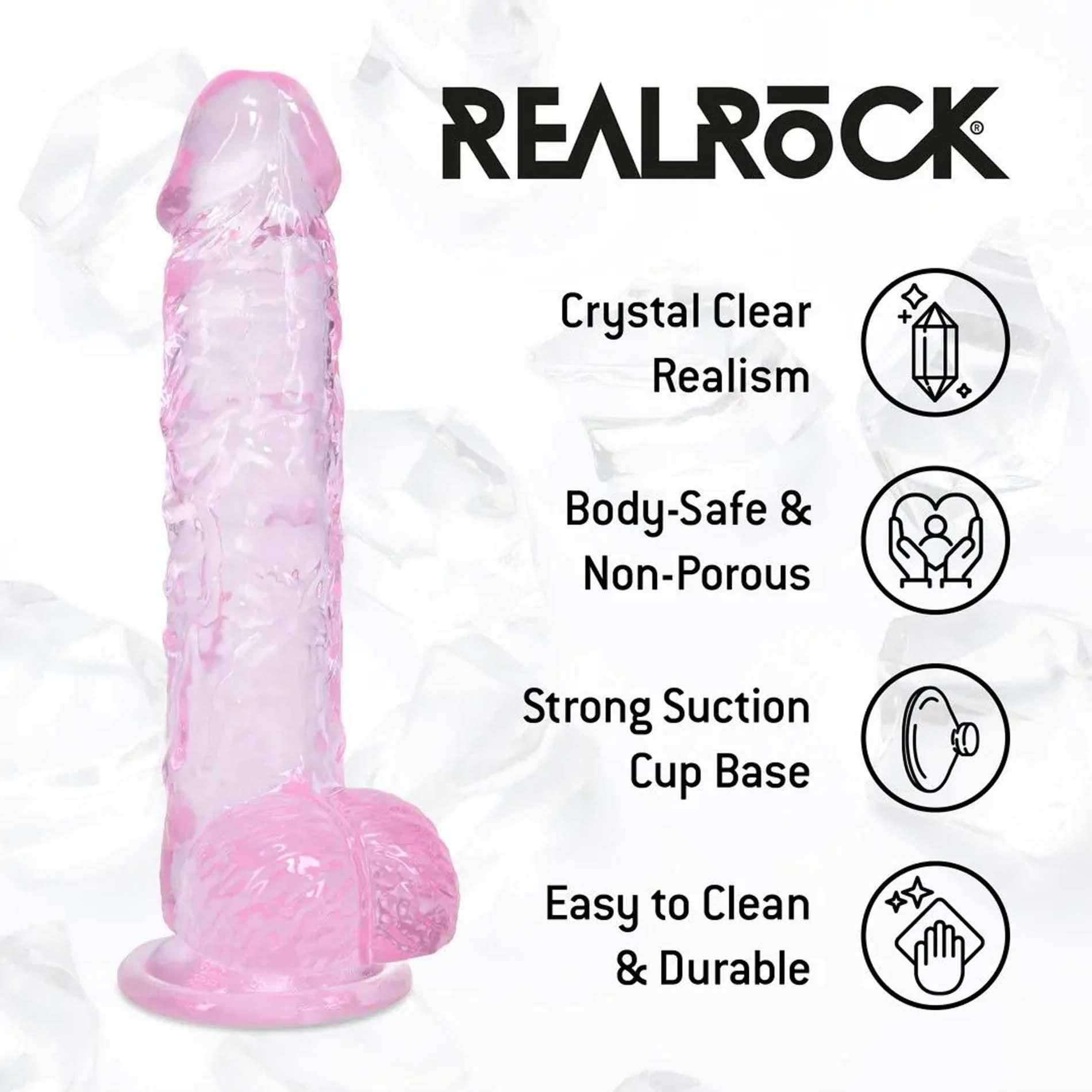 Фаллоимитатор RealRock Realistic 5", 12.7 см (розовый)
