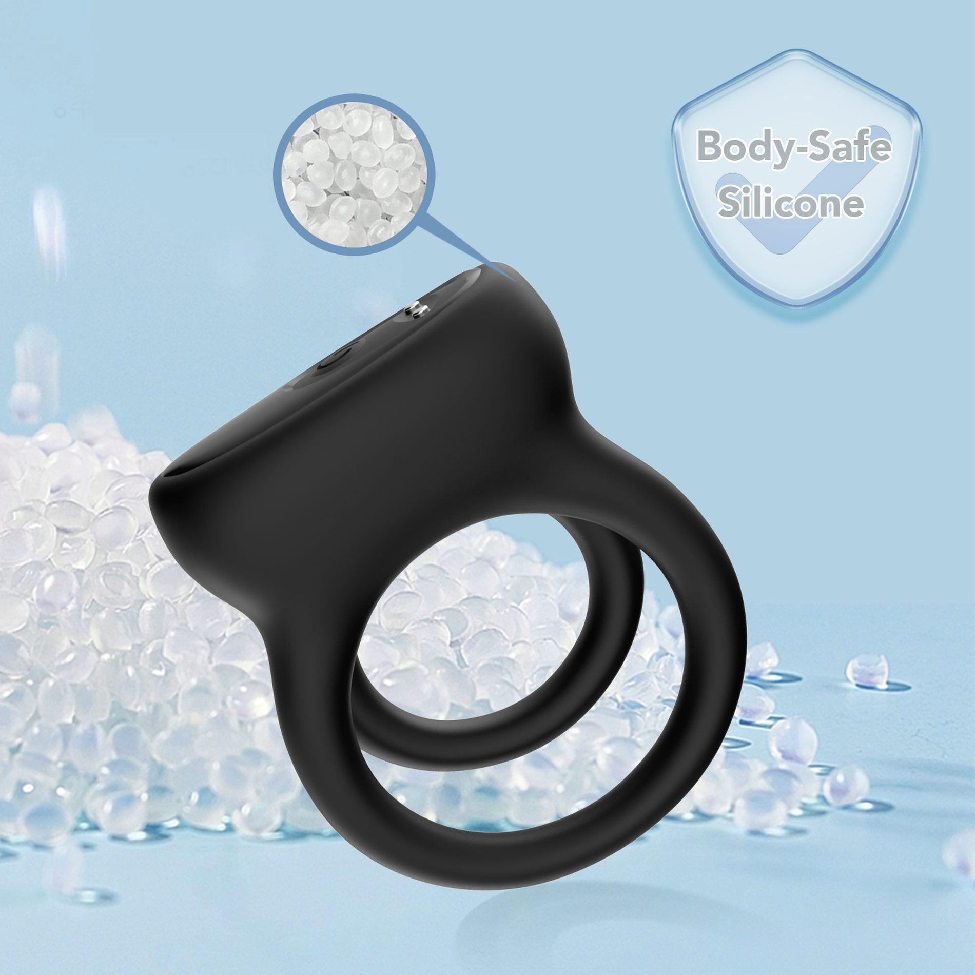 Віброкільце B - Series Joy Dualo Black, 6.9 см (чорний)