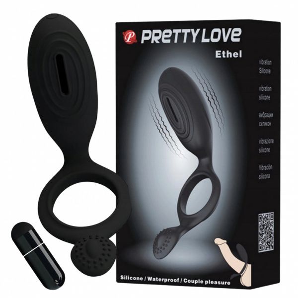 Эрекционное кольцо Pretty Love Ethel, 13 см (черный)