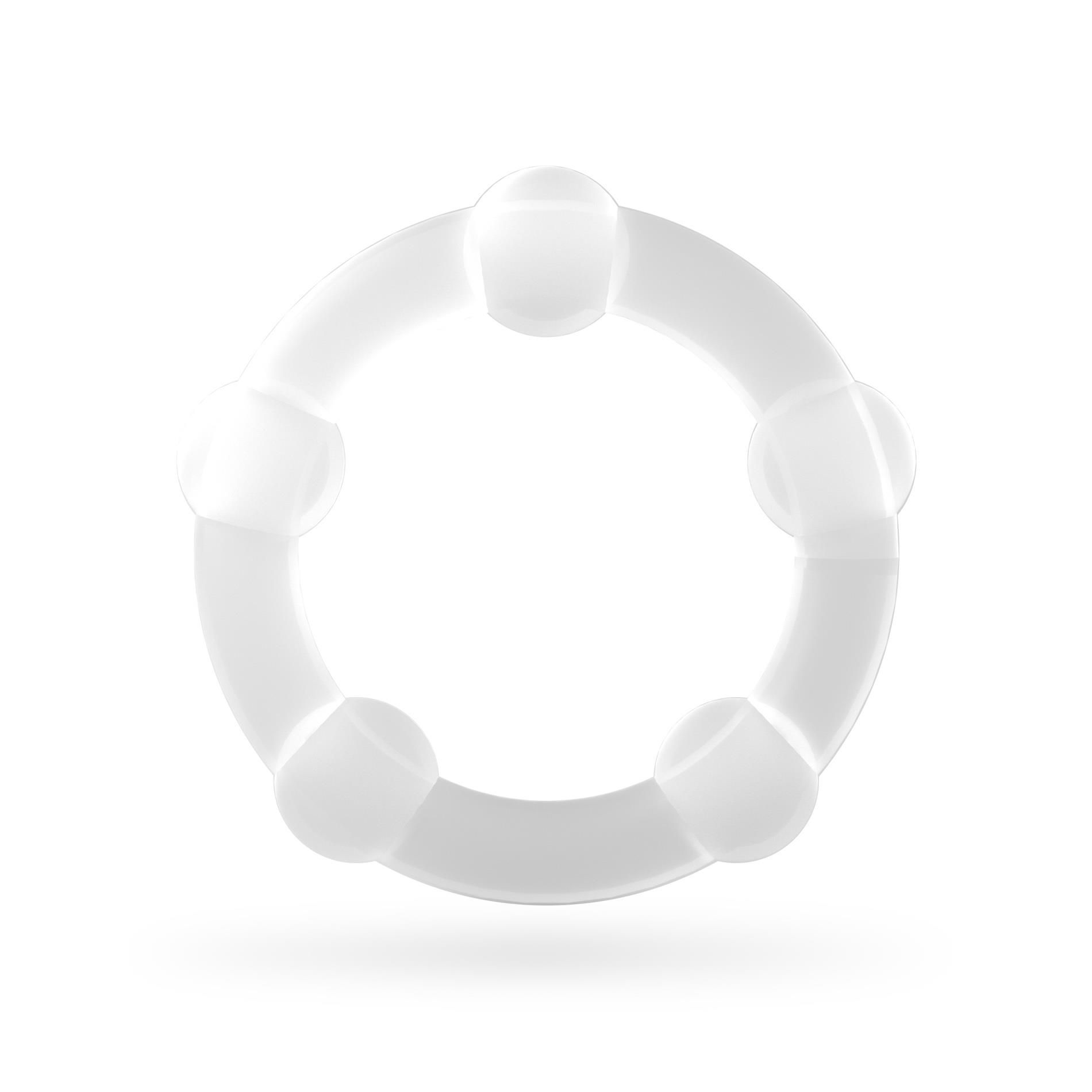 Набор эрекционных колец Crushious Triple Bead, 3 шт (прозрачный)