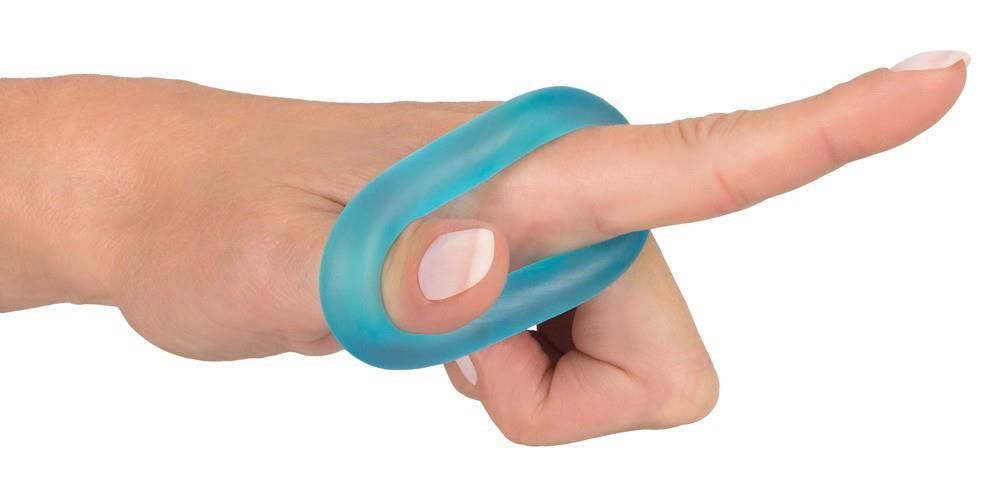 Эрекционное кольцо Stretchy Cock Ring, 4 см (голубой)