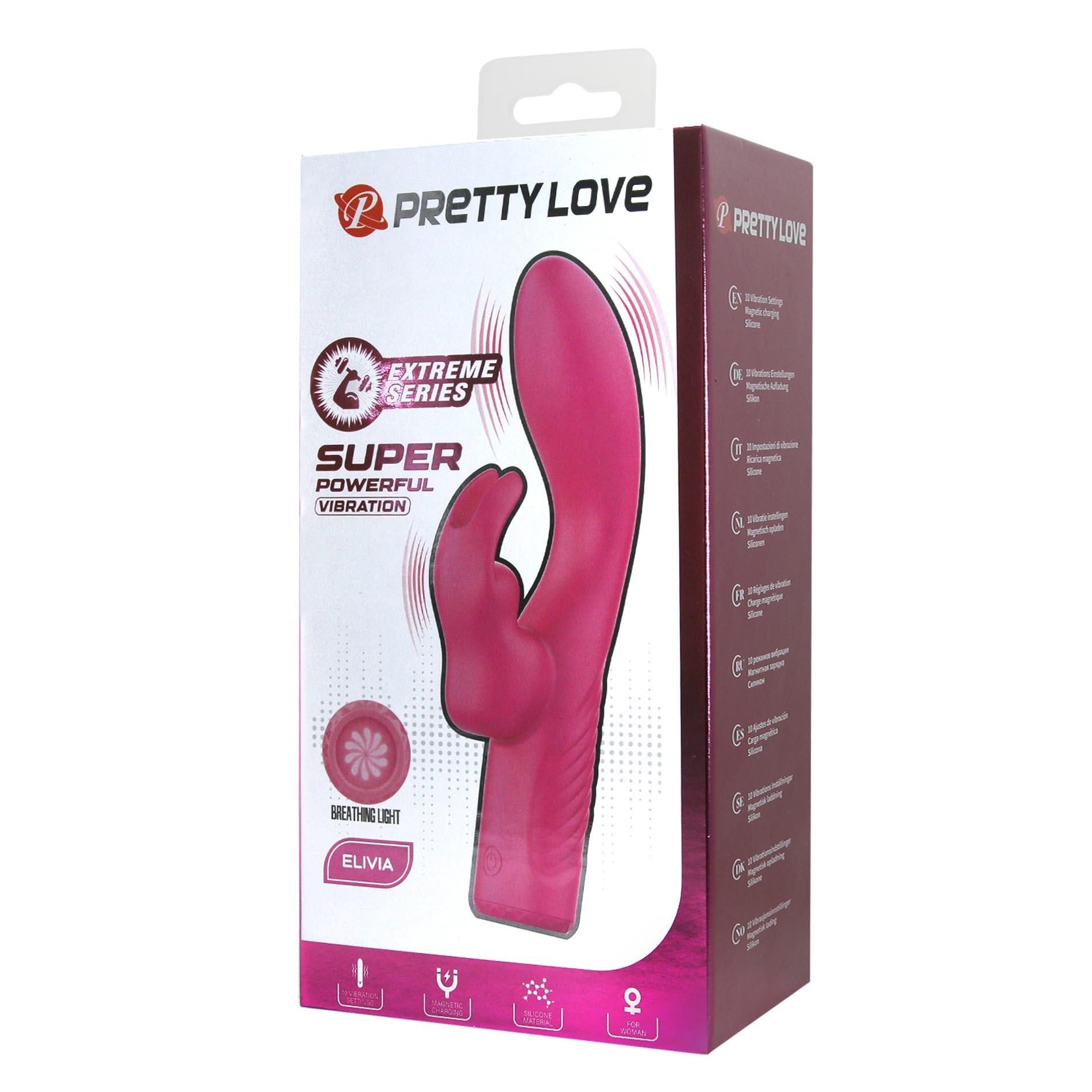 Вибратор-кролик Pretty Love Elivia G-Spot, 17.2 см (розовый)