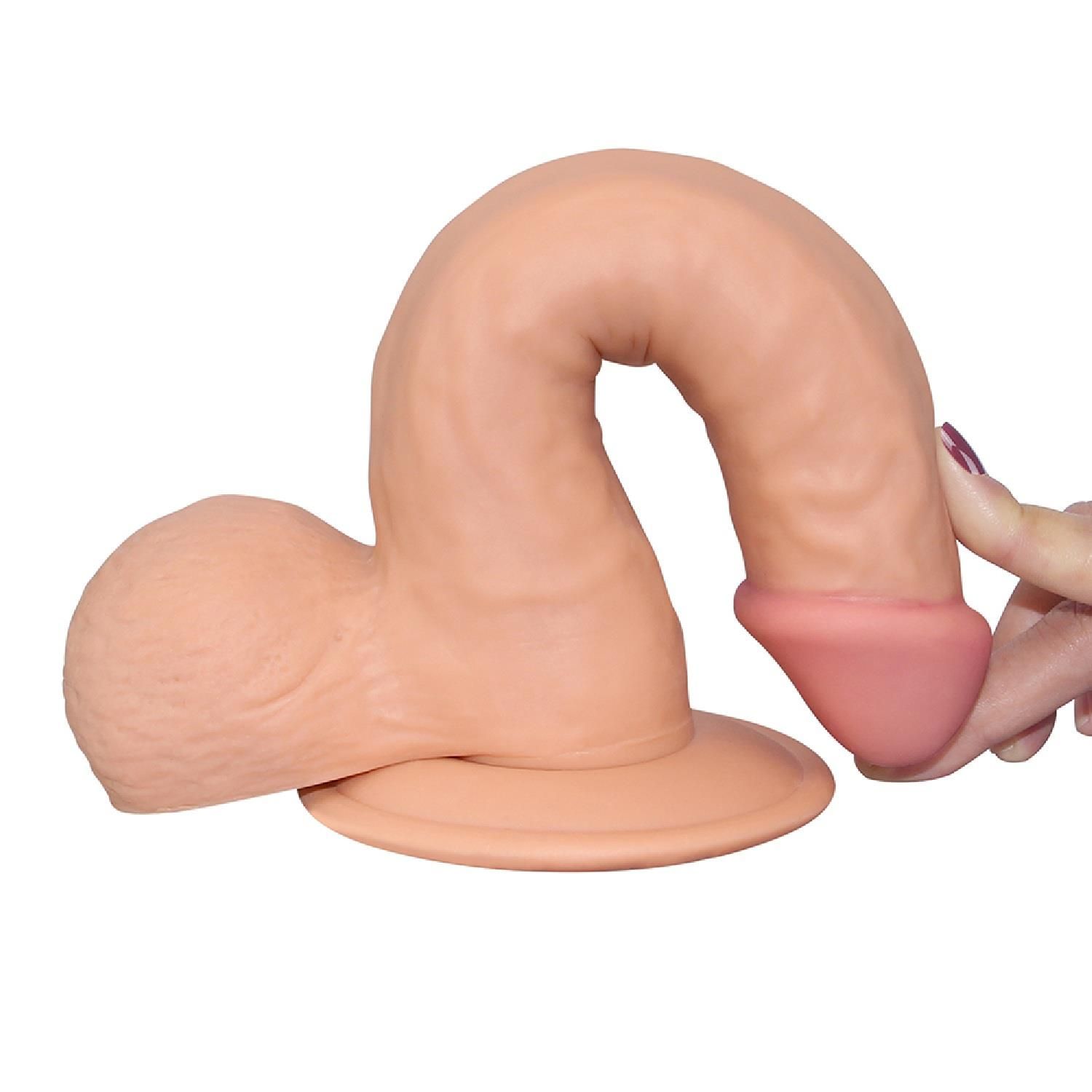 Вагинальный фаллоимитатор Lovetoy The Ultra Soft Dude, 20 см (телесный)