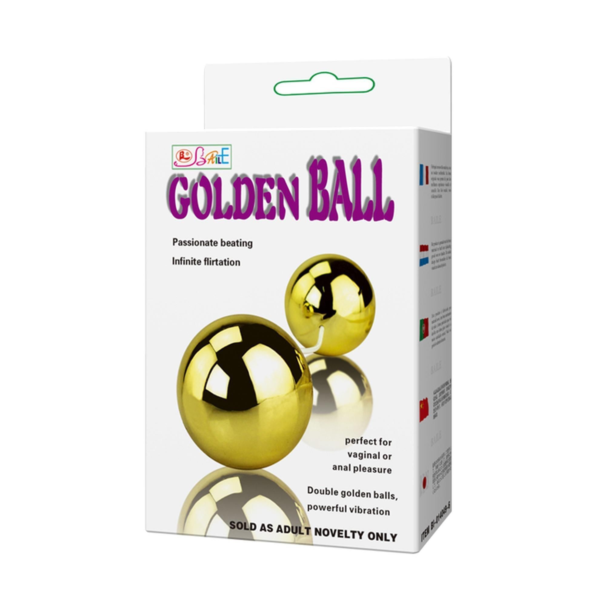 Вагинальные шарики LyBaile Golden Ball, 3.5 см (золотистый)