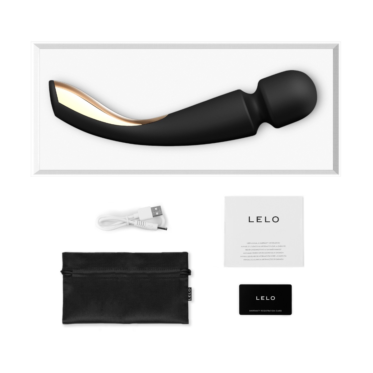 Вибромассажер Lelo Smart Wand 2 Large, 30,4 см (черный)