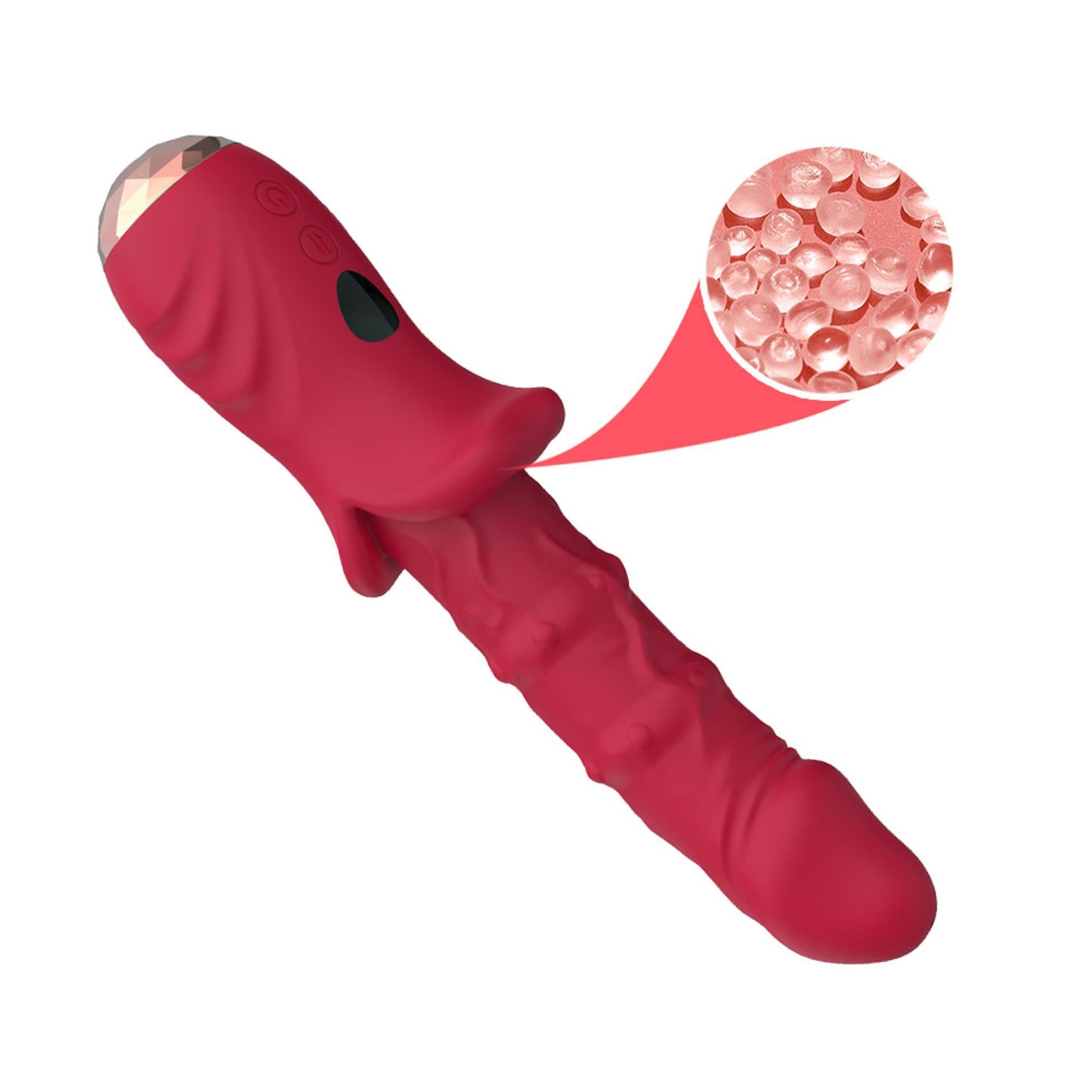 Wibrator B-Series Joy Dick Red, 21.7 cm (czerwony)