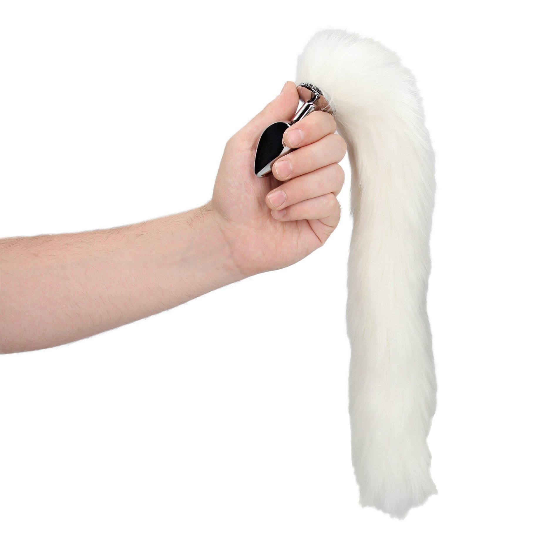 Korek analny Ouch! Fox Tail, 42.5 cm (biały)