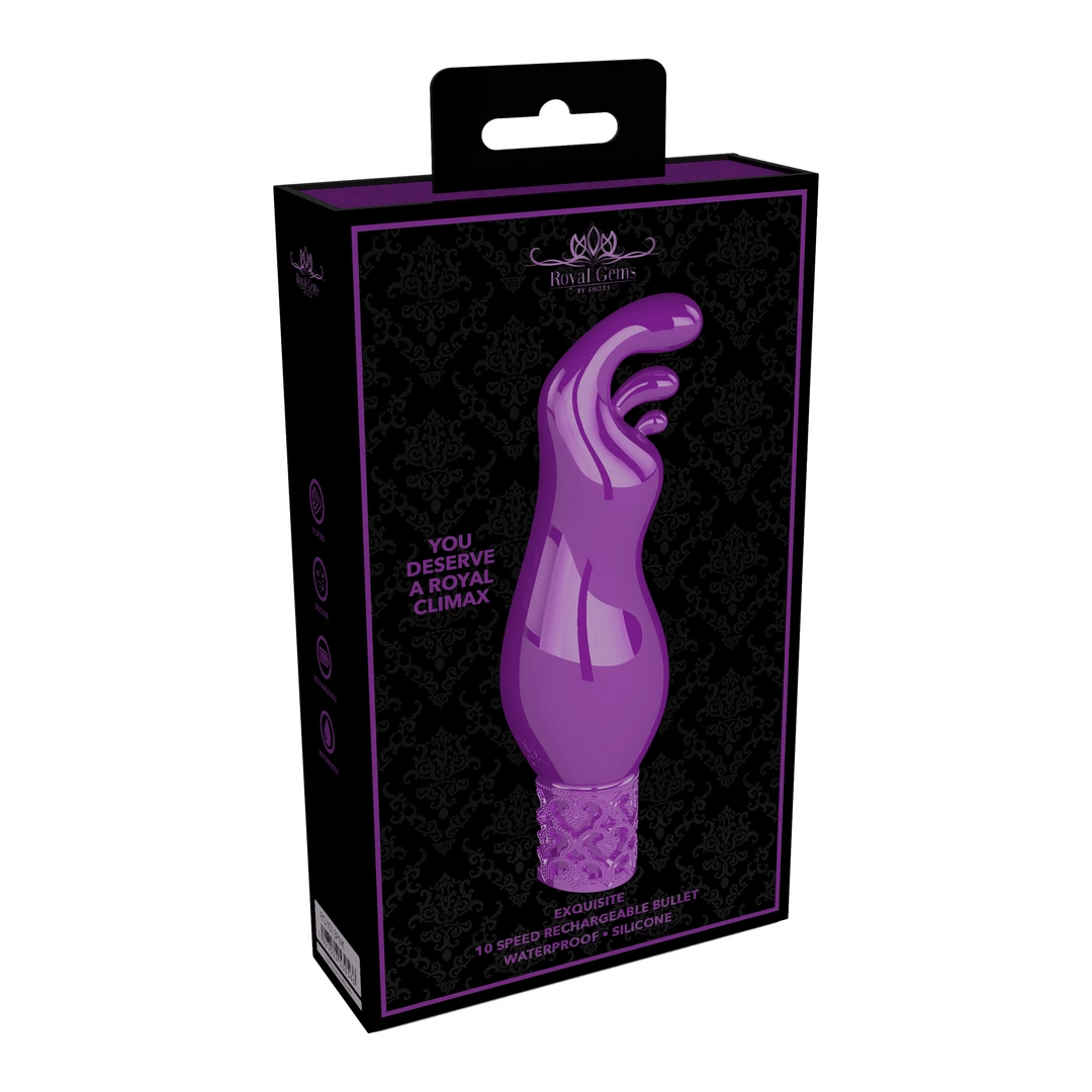 Вибромассажер Royal Gems Exquisite, 12 см (фиолетовый)