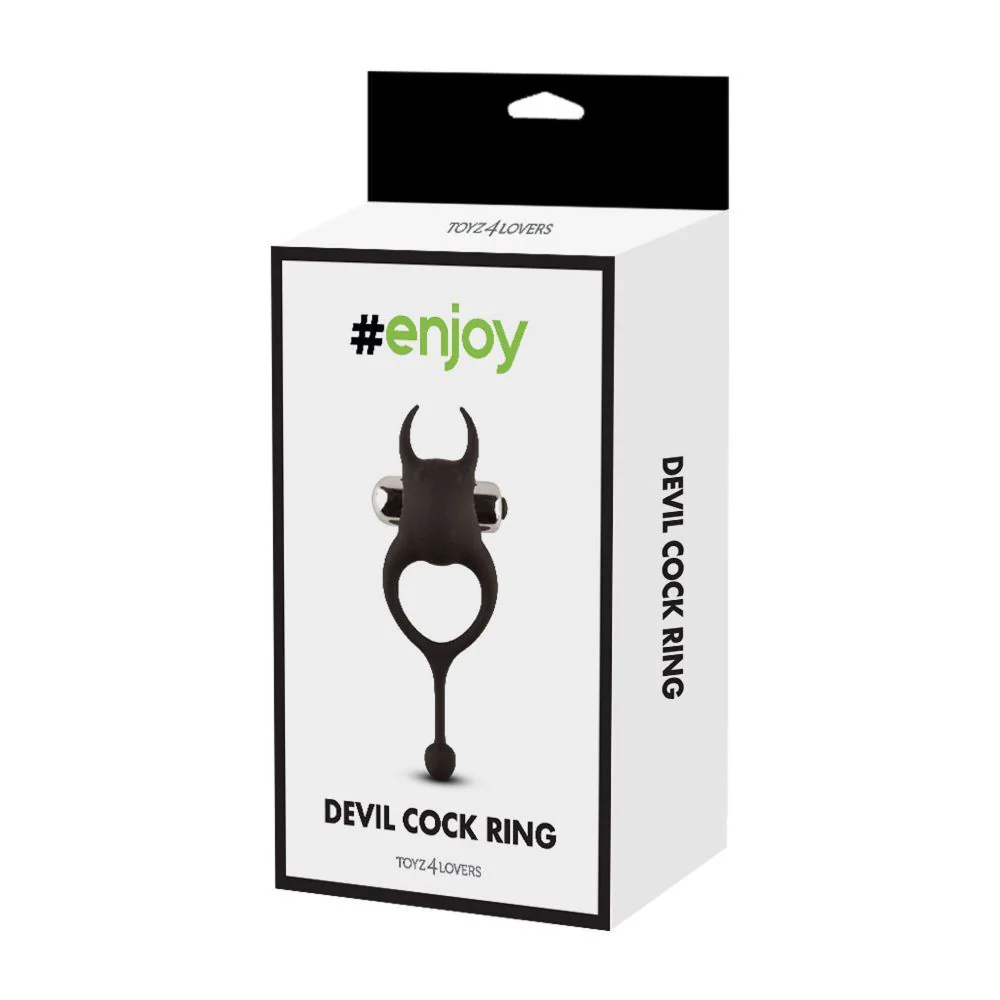 Эрекционное кольцо Toyz4lovers Anello Fallico Vivie Devil, 13 см (черный)