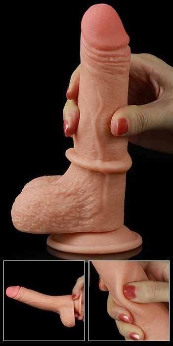 Фаллоимитатор LoveToy Sliding Skin Dong, 15,5 см (телесный)