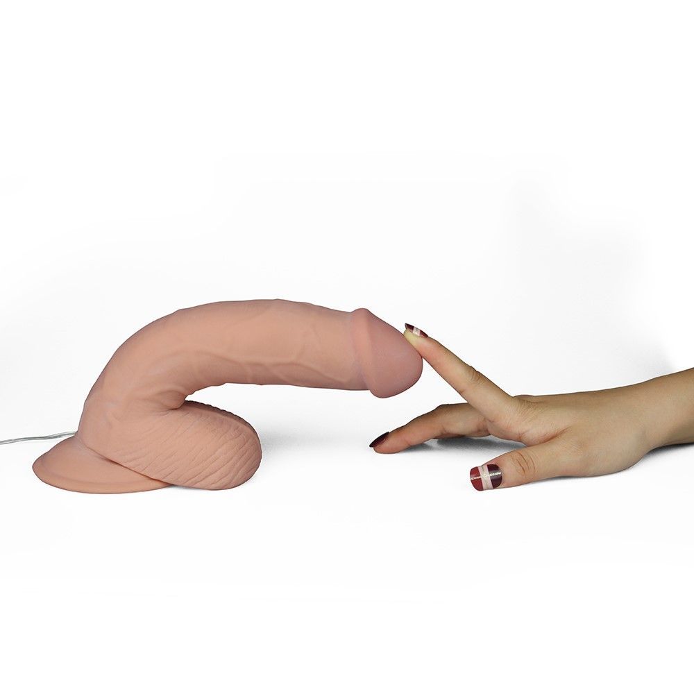 Реалістичний вібратор LoveToy The Ultra Soft Dude, 20 см (тілесний)