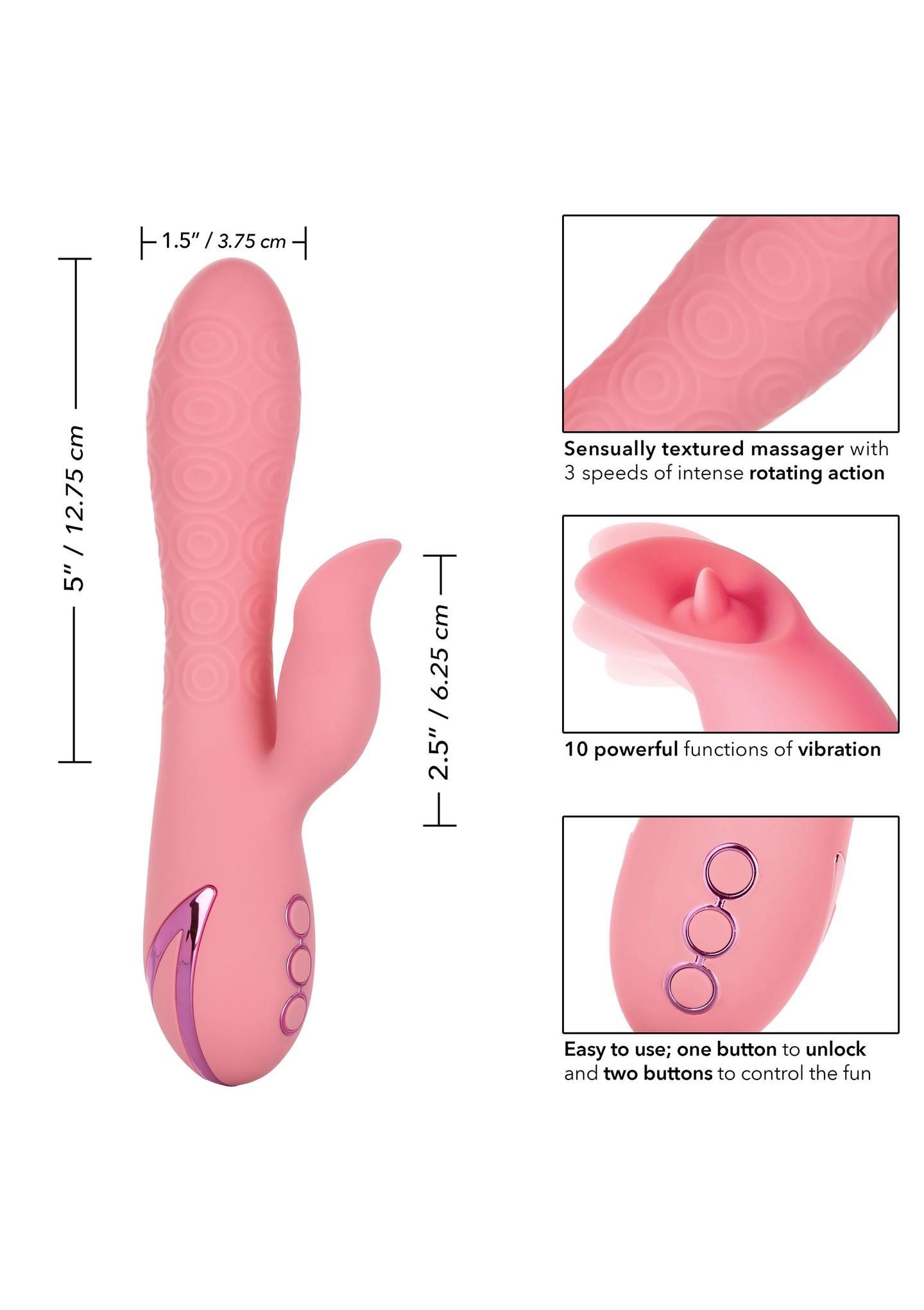 Вибратор-кролик Calexotics Pasadena Player, 21.5 см (розовый)