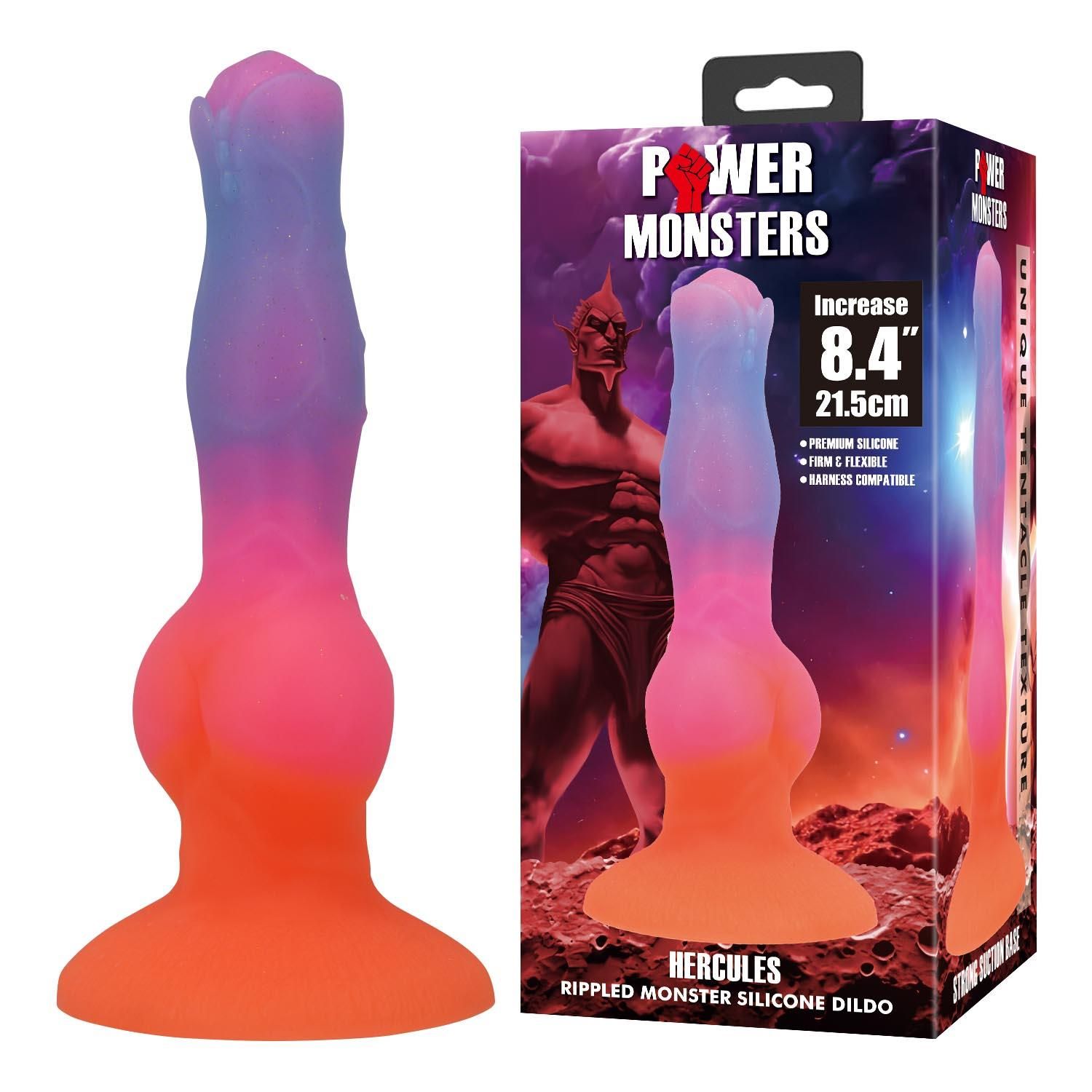 Фаллоимитатор Power Monsters Hercules, 21.5 см (мульти)