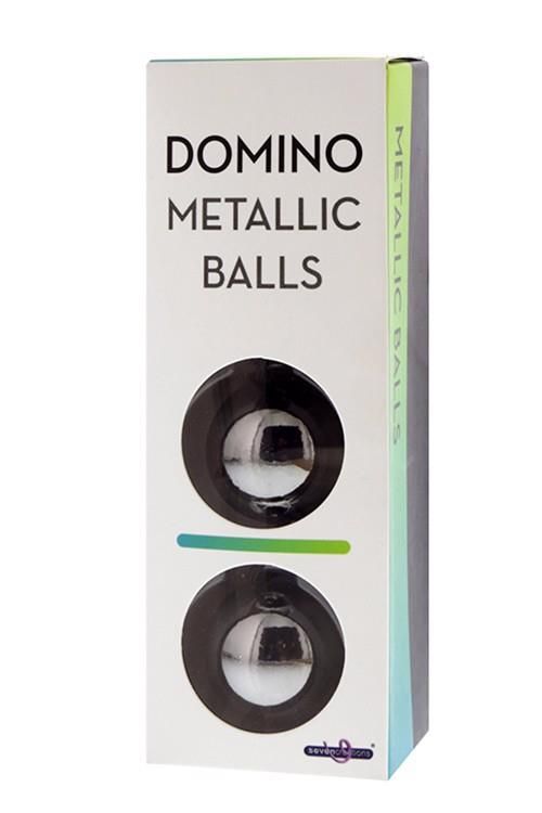 Вагінальні кульки Seven Creations Domino Metallic Balls, 20 см (сріблястий)
