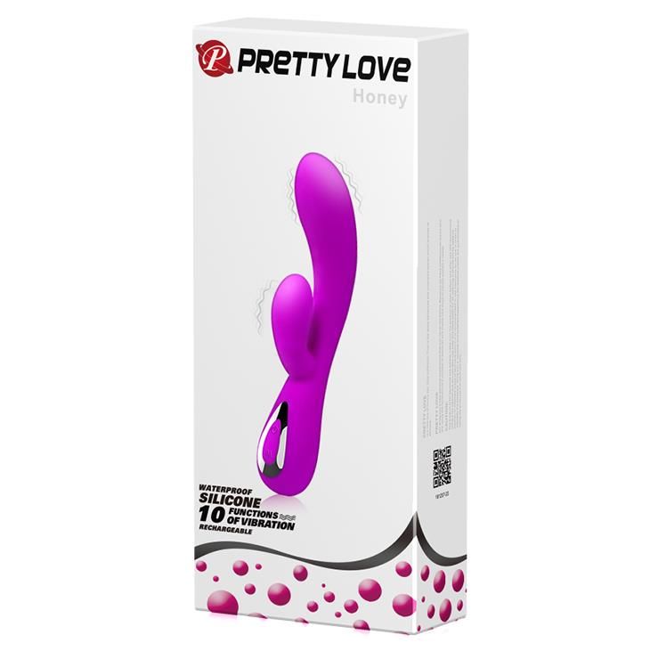Вибратор-кролик Pretty Love Honey, 19 см (фиолетовый)