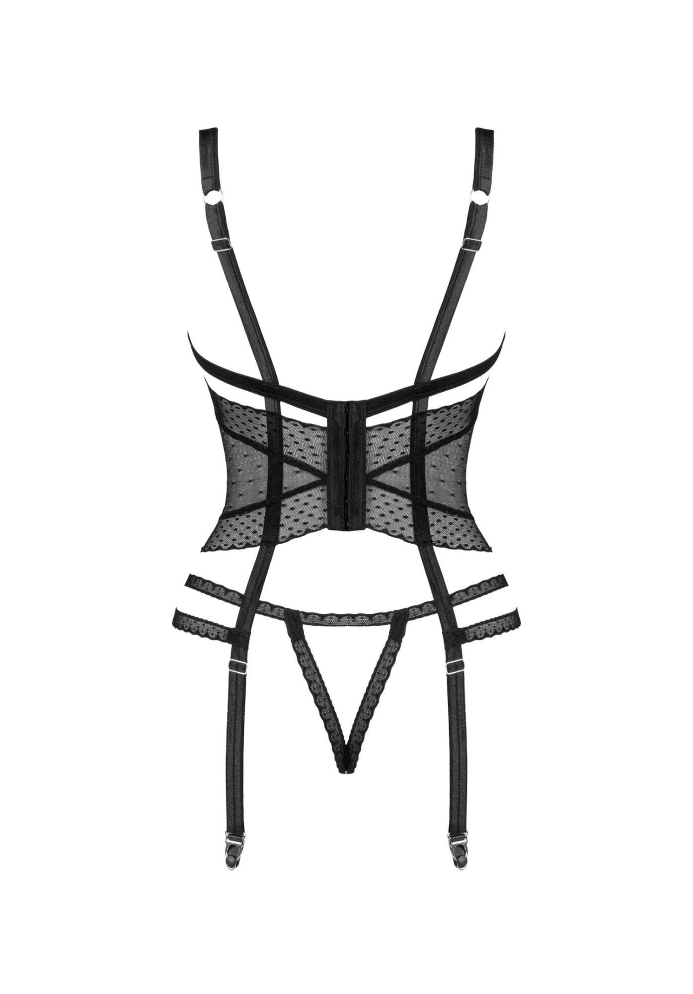 Корсет Obsessive Lanelia, XS/S (черный)